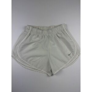 Nike Tempo Running Shorts Womens White Mesh Athletic Activewear Training Small